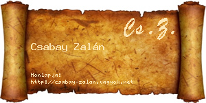 Csabay Zalán névjegykártya