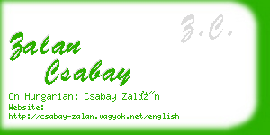 zalan csabay business card